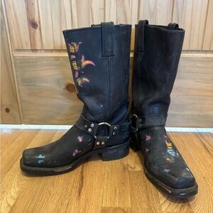 Black Leather Women's Boots